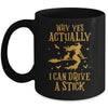 Why Yes Actually I Can Drive A Stick Halloween Witch Cat Mug | siriusteestore