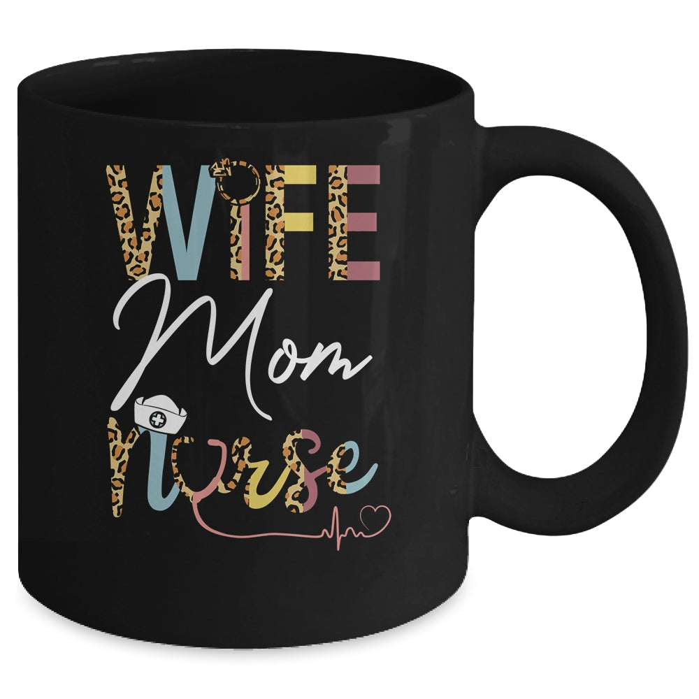 Wife Mom Nurse Womens RN LPN Mothers Day For Nurses Mug | siriusteestore