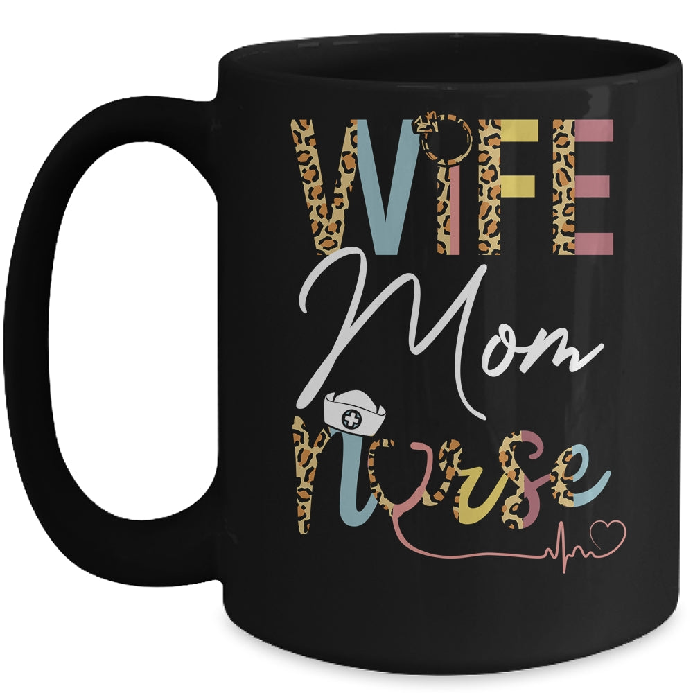 Wife Mom Nurse Womens RN LPN Mothers Day For Nurses Mug | siriusteestore
