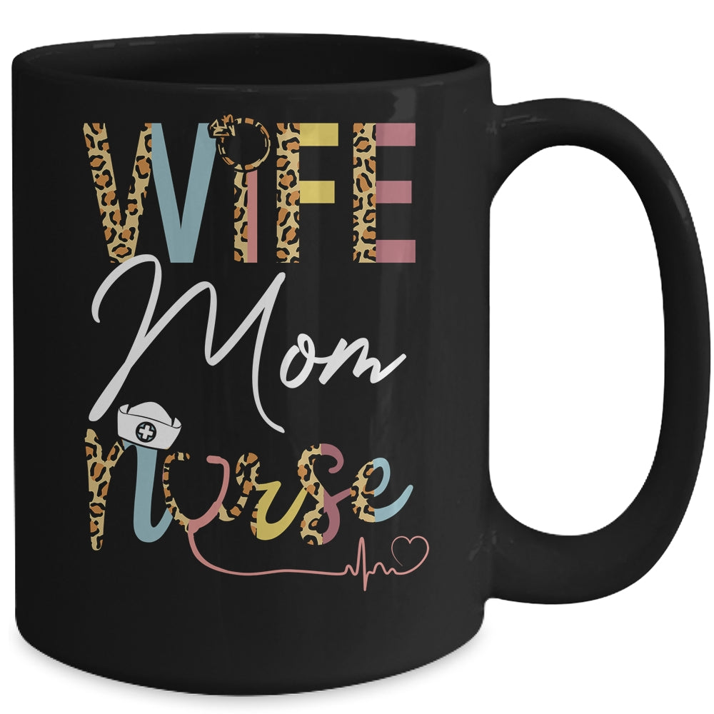 Wife Mom Nurse Womens RN LPN Mothers Day For Nurses Mug | siriusteestore
