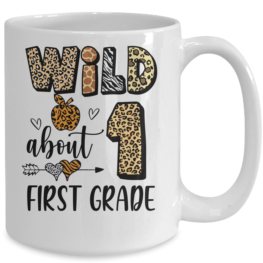 Wild About 1st Frist Grade Back To School Student Teacher Mug | siriusteestore