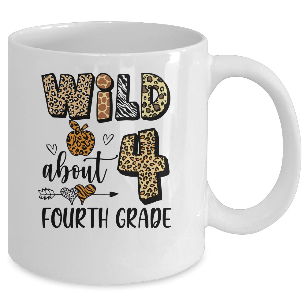 Wild About 4th Fourth Grade Back To School Student Teacher Mug | siriusteestore