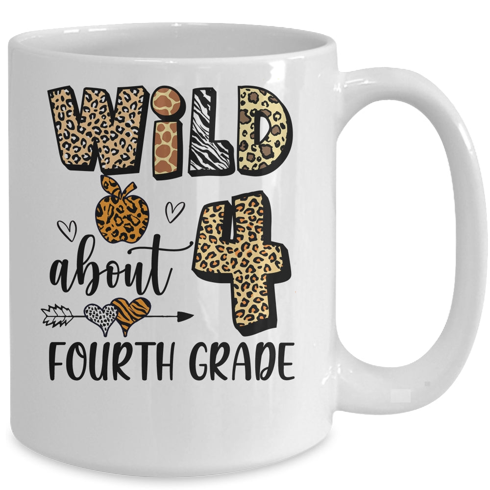 Wild About 4th Fourth Grade Back To School Student Teacher Mug | siriusteestore