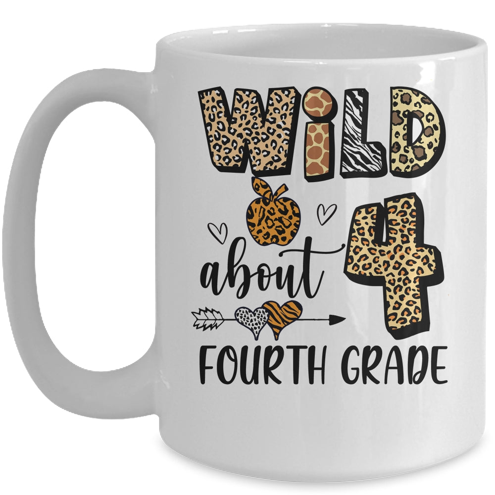 Wild About 4th Fourth Grade Back To School Student Teacher Mug | siriusteestore