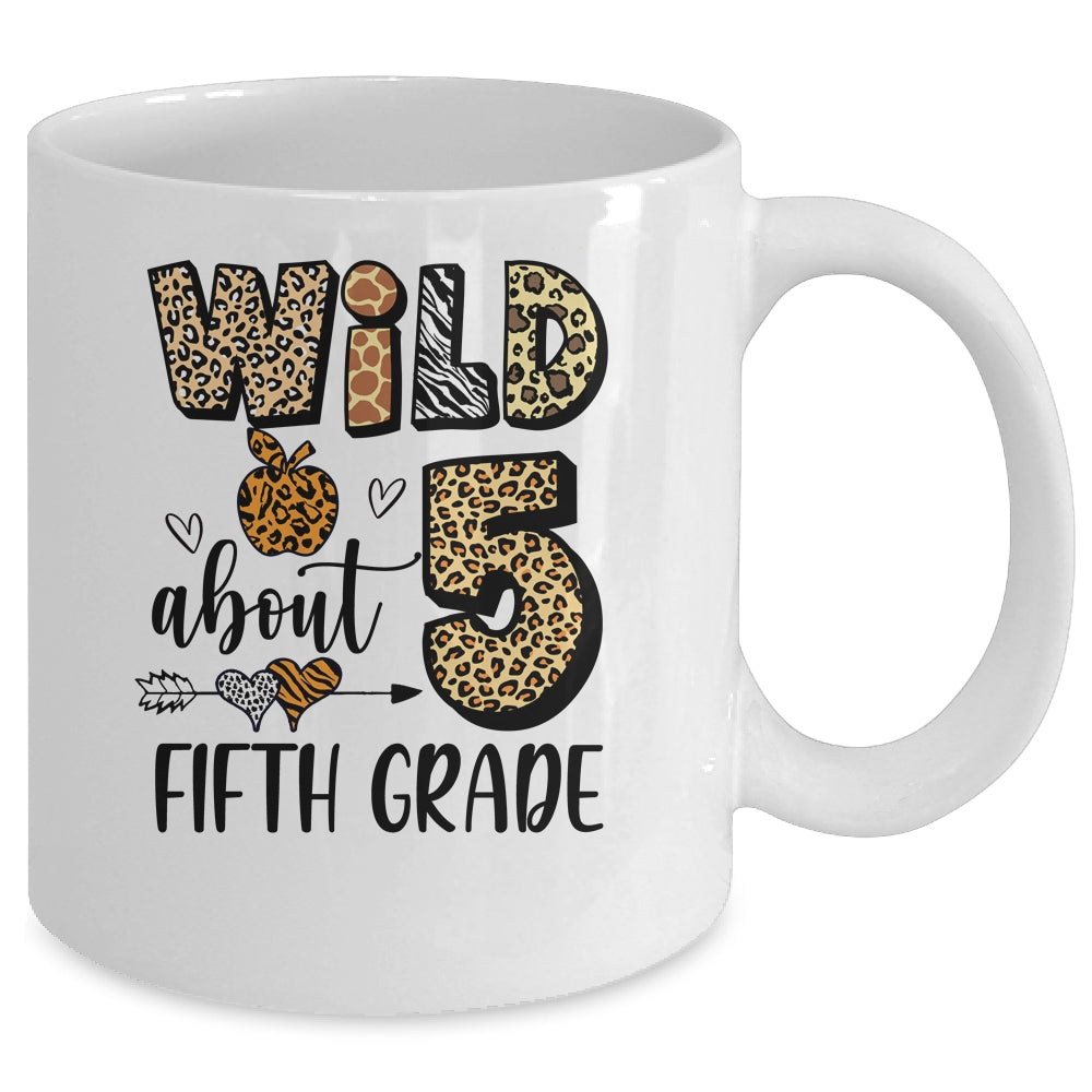 Wild About 5th Fifth Grade Back To School Student Teacher Mug | siriusteestore