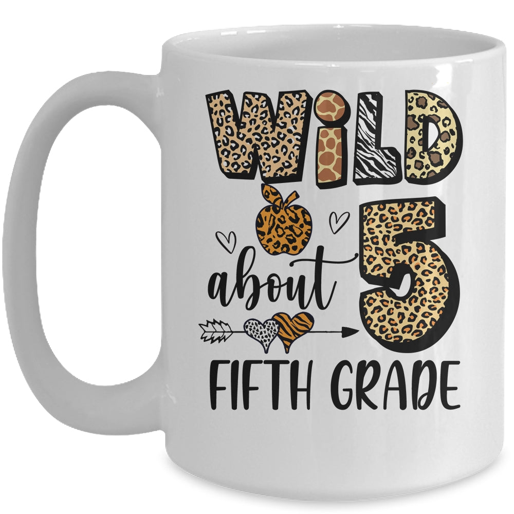 Wild About 5th Fifth Grade Back To School Student Teacher Mug | siriusteestore