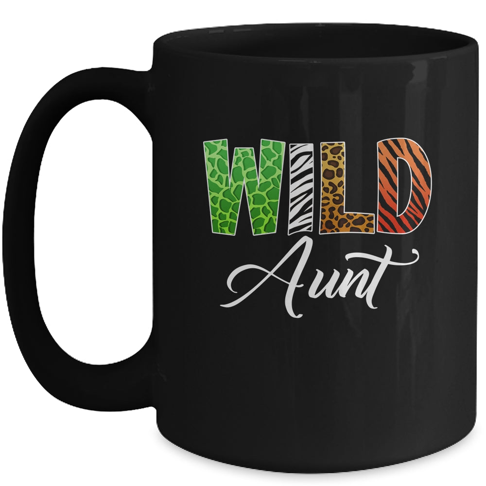 Wild Aunt Zoo Born Wild Birthday Safari Jungle Mug | siriusteestore