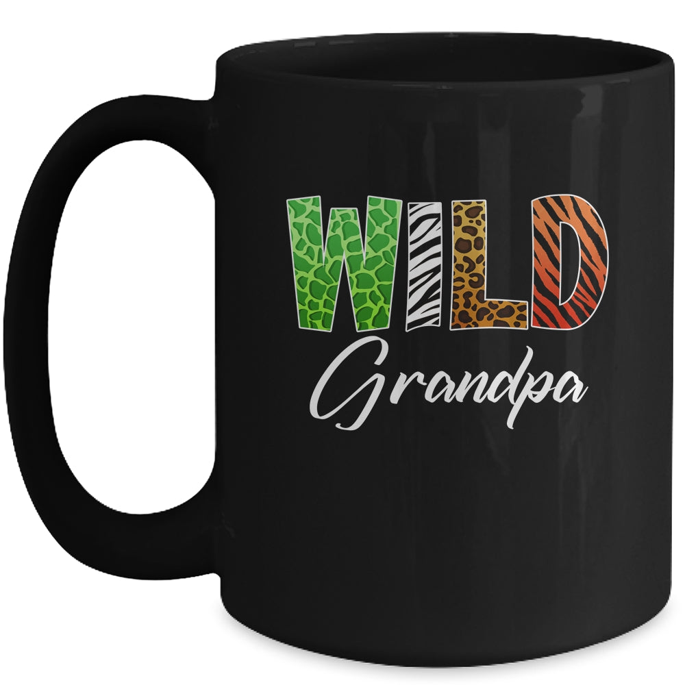Wild Grandpa Zoo Born Wild Birthday Safari Jungle Mug | siriusteestore