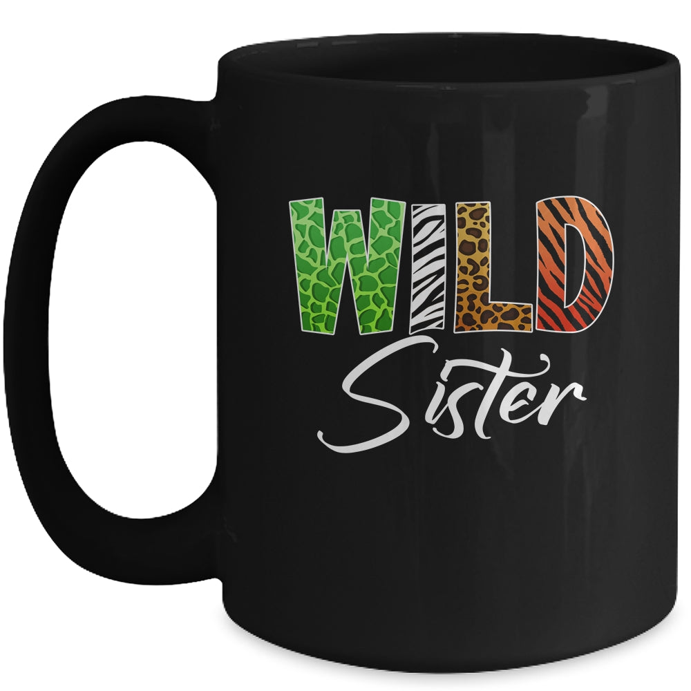 Wild Sister Zoo Born Wild Birthday Safari Jungle Mug | siriusteestore