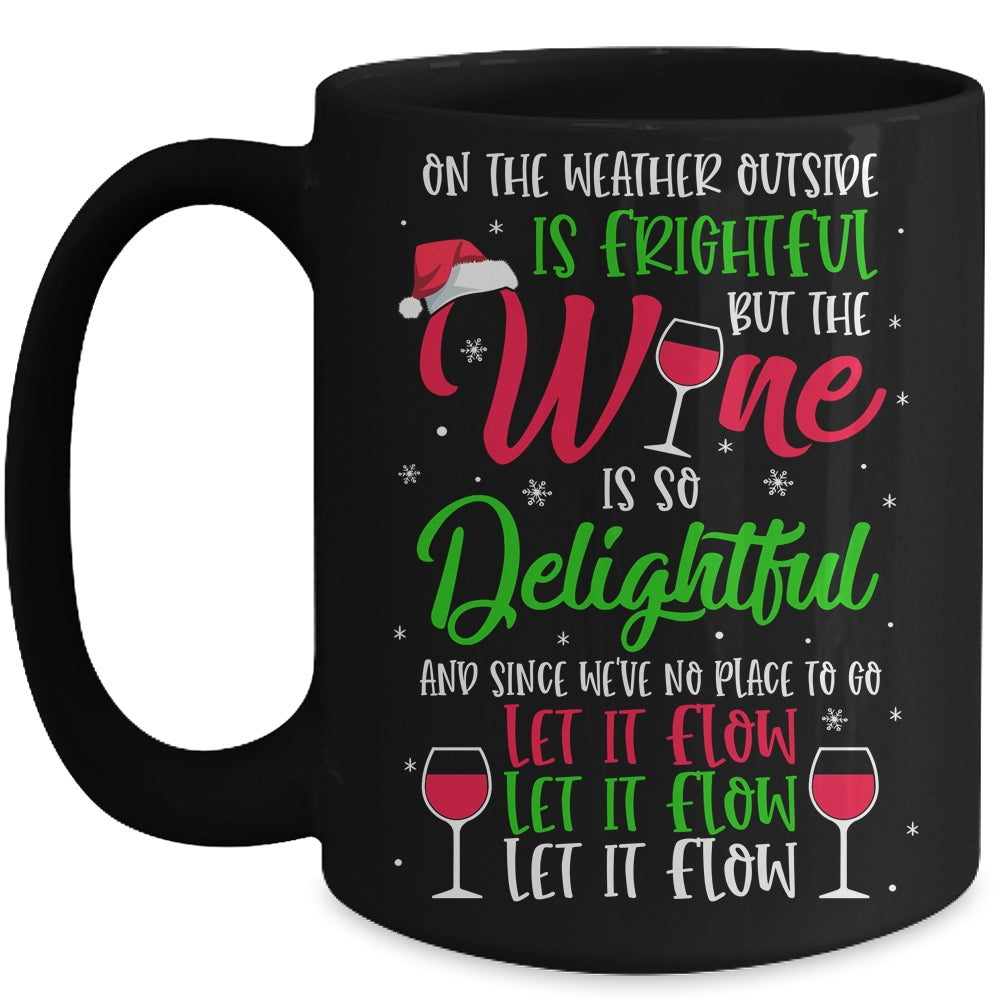 Wine Is So Delightful Ugly Christmas Sweater Mug | siriusteestore