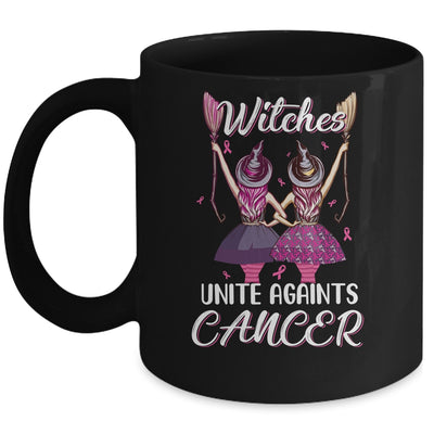 Witches Unite Against Breast Cancer Wear Pink Halloween Mug | siriusteestore