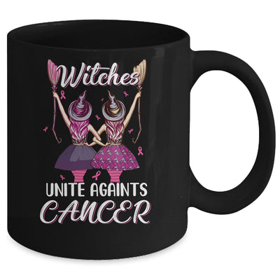 Witches Unite Against Breast Cancer Wear Pink Halloween Mug | siriusteestore