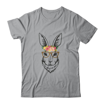 Women Teen Girls Easter Bunny With Glasses Leopard Shirt & Tank Top | siriusteestore