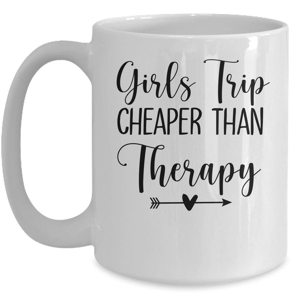 Womens Girls Trip Therapy Vacation Travel Night Out Mug | siriusteestore