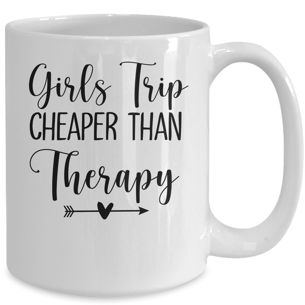 Womens Girls Trip Therapy Vacation Travel Night Out Mug | siriusteestore