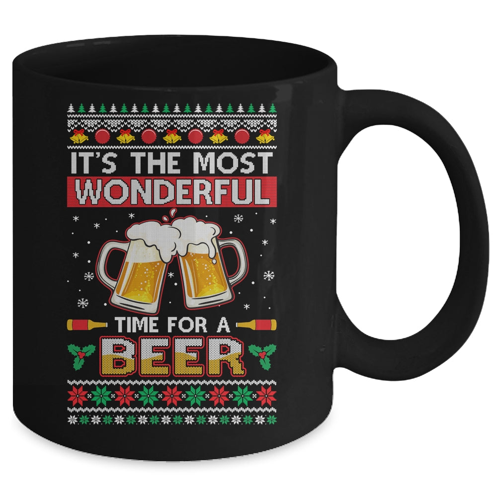 Wonderful Time For A Beer Ugly Christmas Xmas Mug | siriusteestore