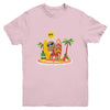 Xmas Beach Boy Dabbing Gingerbread Man Christmas In July Youth Shirt | siriusteestore