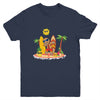 Xmas Beach Boy Dabbing Gingerbread Man Christmas In July Youth Shirt | siriusteestore