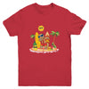 Xmas Beach Boy Dabbing Gingerbread Man Christmas In July Youth Shirt | siriusteestore