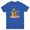 Xmas Beach Boy Dabbing Gingerbread Man Christmas In July Youth Shirt | siriusteestore
