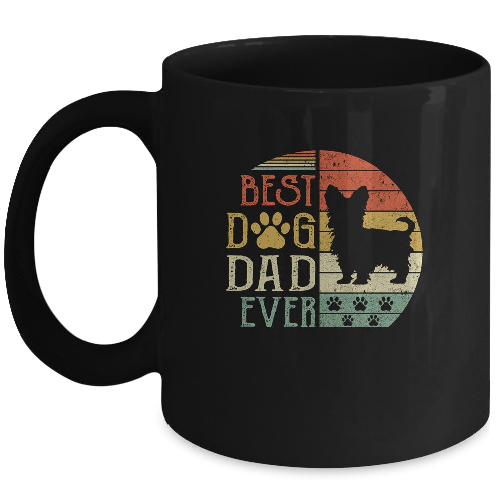 Yorkie Best Dog Dad Ever Vintage Father's Day Retro Mug | siriusteestore