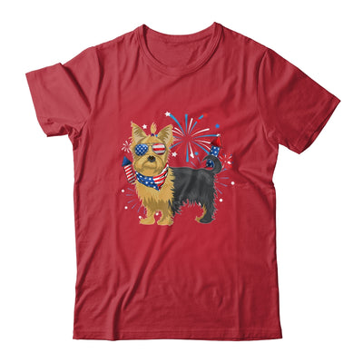 Yorkie Dog American USA Flag 4th of July Men women Lover Shirt & Tank Top | siriusteestore