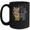 Yorkie Dog American USA Flag 4th of July Men women Lover Mug | siriusteestore