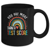You Are More Than A Test Score Cool Rainbow Test Day Teacher Mug | siriusteestore